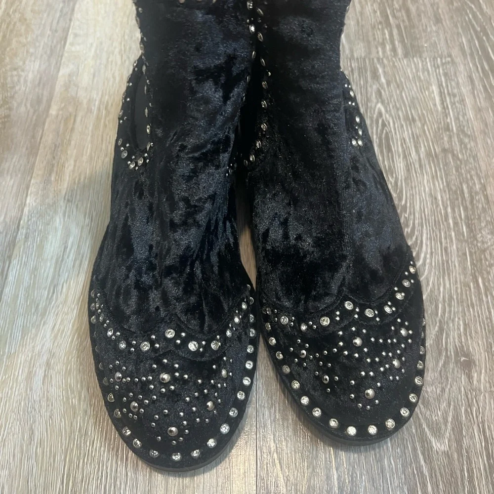 SUPER SALE 💥JEFFREY CAMPBELL RUNWAY Black Studded Ankle Boots - Picture 7 of 7